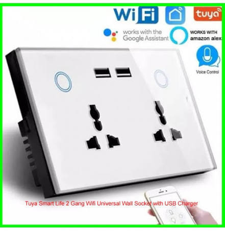 Tuya WiFi Wall Socket with USB